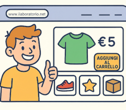 Browser con pagina e-commerce